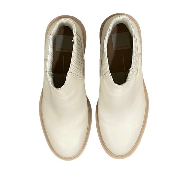 Dolce Vita Caster H2O Women Platform Ankle Boot/Booties Sz 8.5 Ivory Leather New - Picture 5 of 14